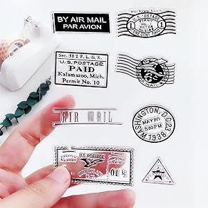 Amazon.com: Postage Clear Stamps, Travel Journey Rubber Silicone